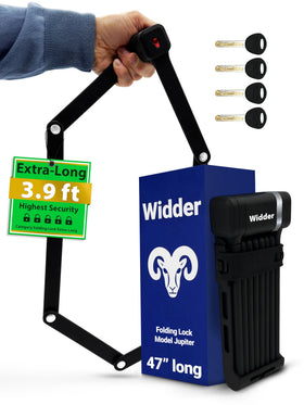 Widder front packaging showing lock and bracket for secure transport