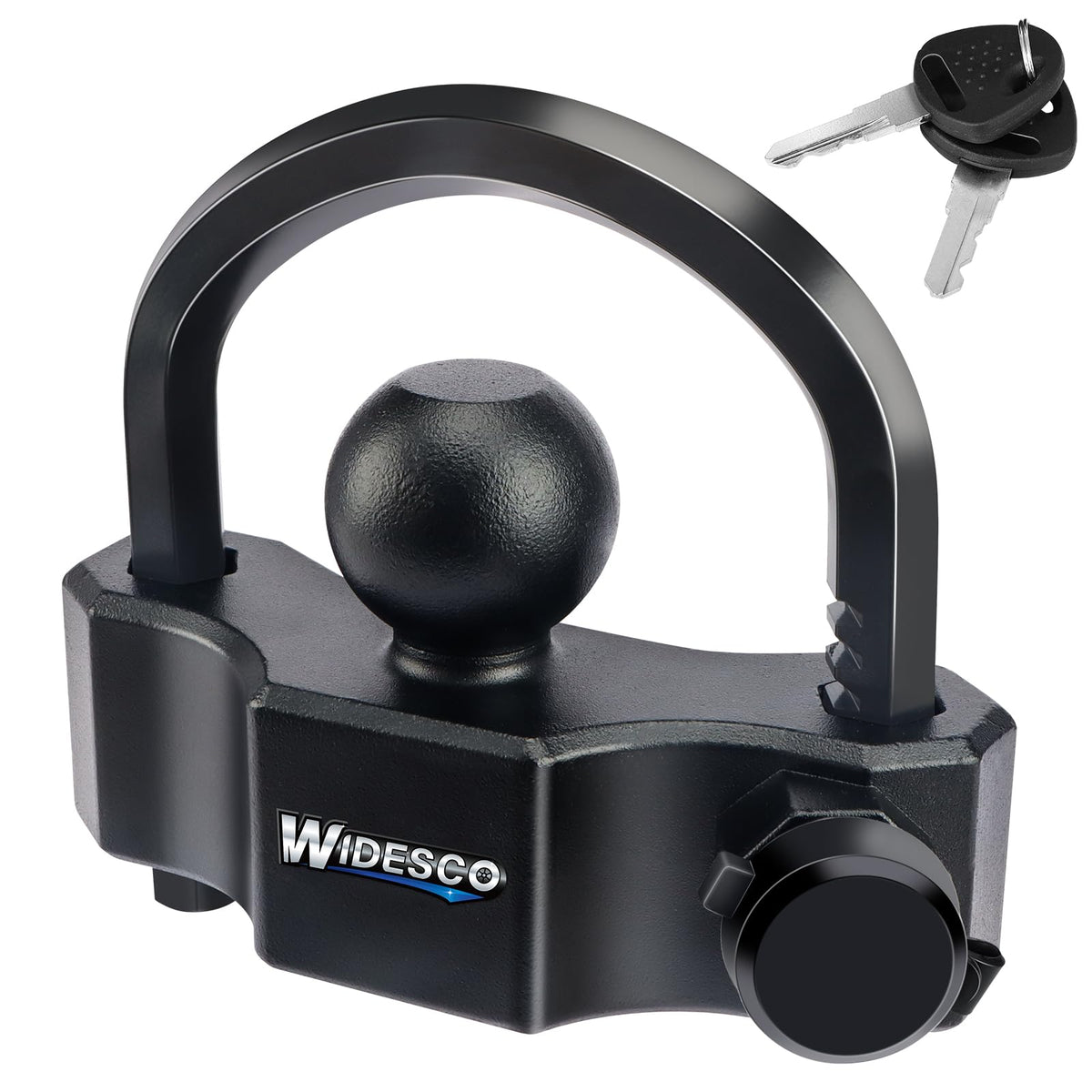 Widesco front view of lock showing compact design and strong protection