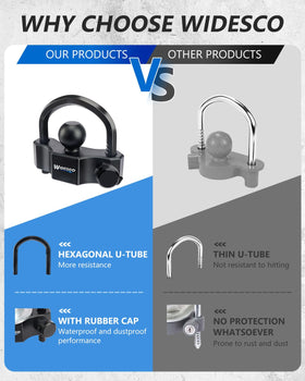 Widesco installed on boat trailer demonstrating secure towing protection