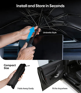 Wigoo folded in storage bag for compact, tidy car storage convenience