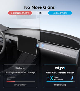 Wigoo suede close-up showing texture and anti-glare finish for reduced reflections