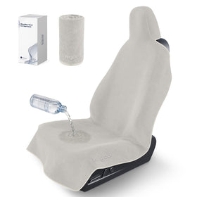 Wigoo front view on seat showing full gray coverage and protection