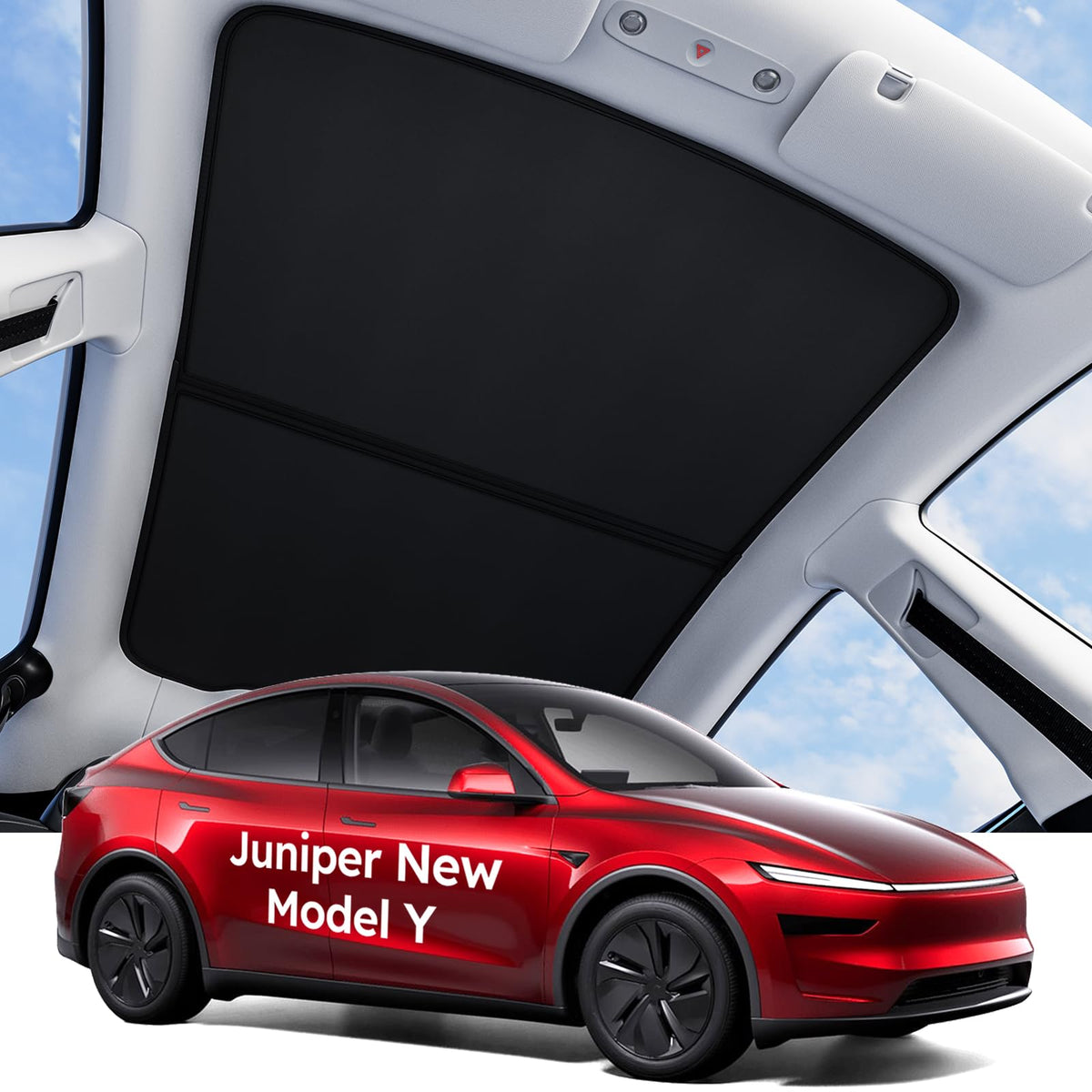 Wigoo front roof sunshade installed showing precise fit and reduced glare