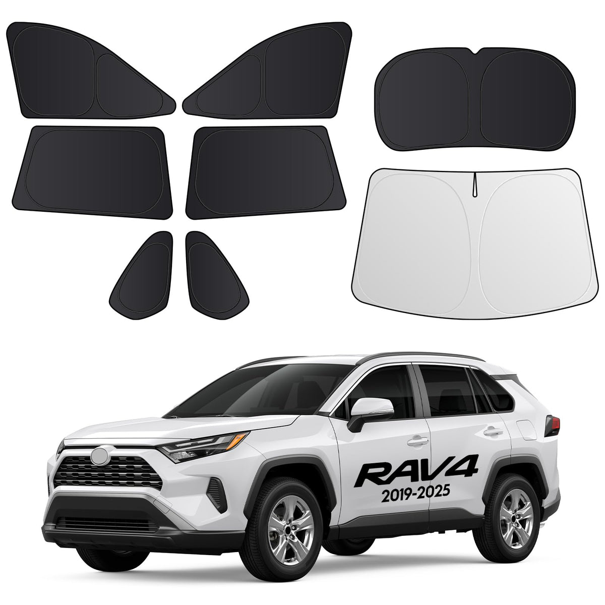 Wigoo front windshield sunshade installed showing full windshield coverage and cooling