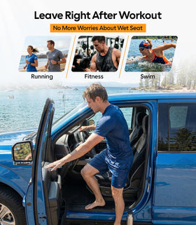 Wigoo installed on driver seat demonstrates stable non-slip protection