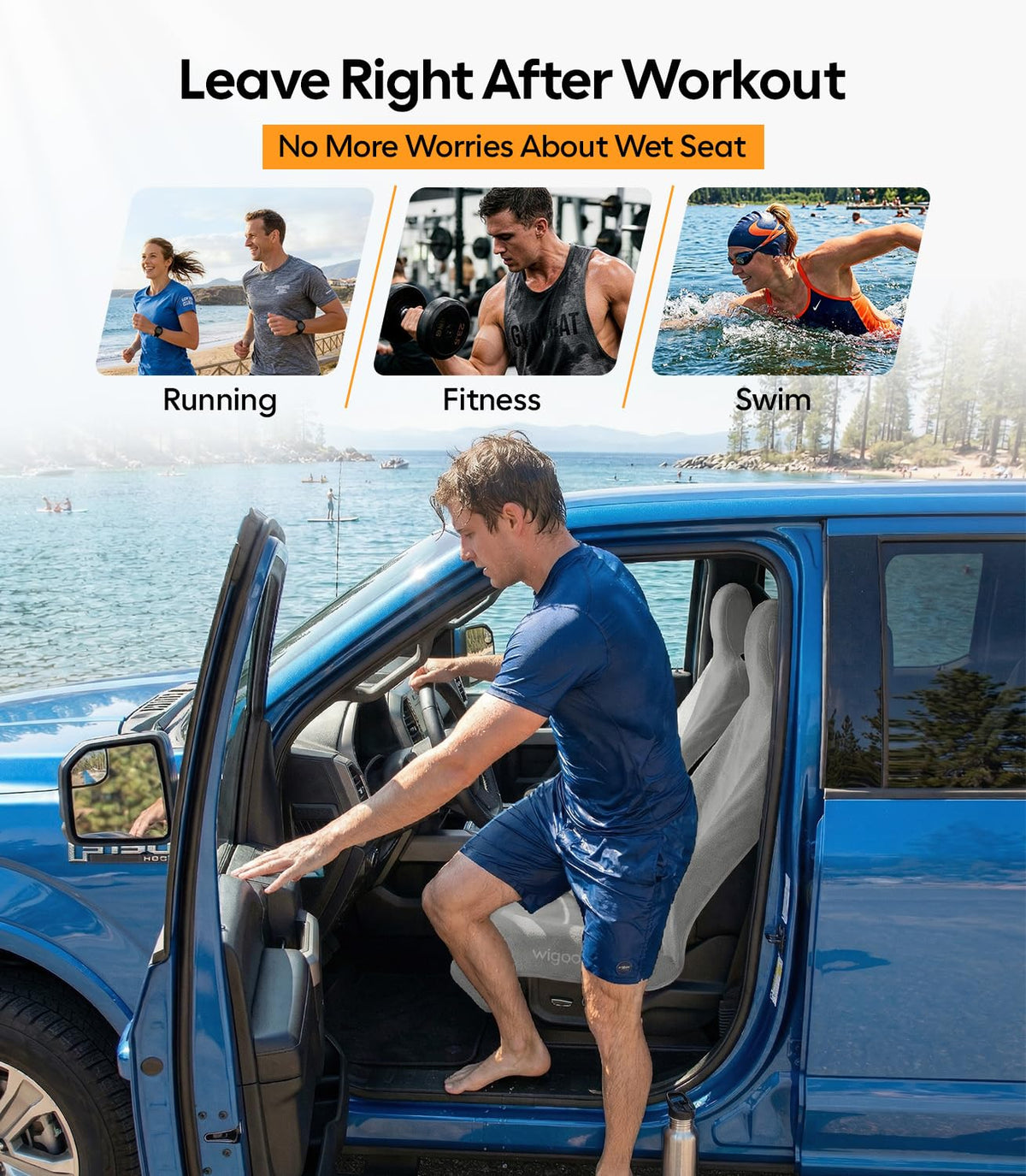 Wigoo installed in car showing non-slip fit during everyday use