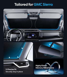 Wigoo installed inside Sierra illustrating full windshield protection benefit