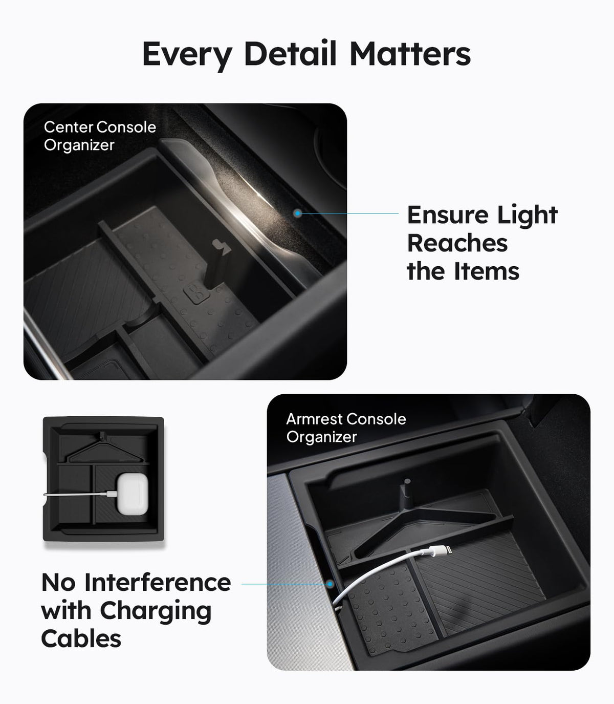 Wigoo organizer in use with phone and keys neatly arranged for access