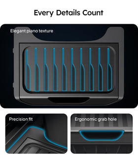 Backseat passenger accessing Wigoo organizer showing convenient legroom and storage