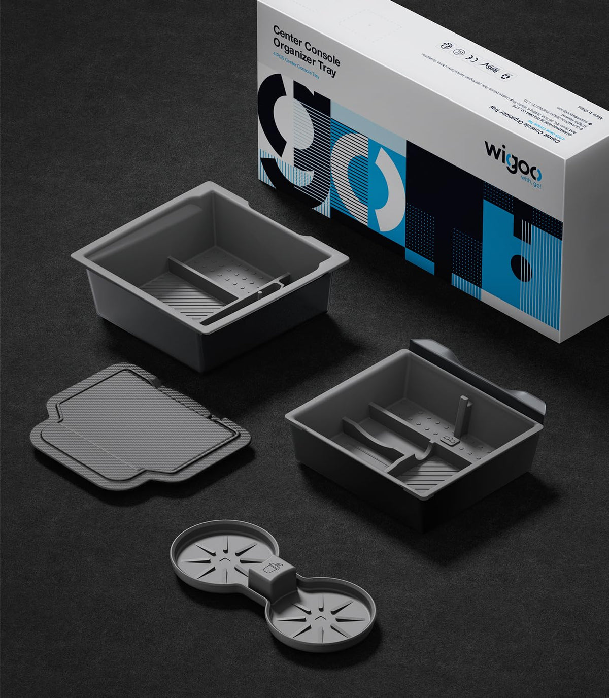 Wigoo lifestyle dashboard shot conveying tidy cabin and quick-reach convenience