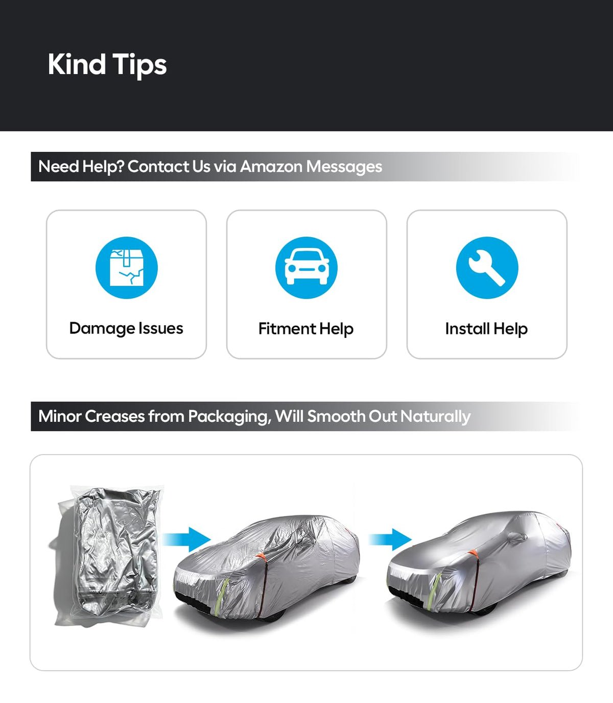 Wigoo cover installed on Model 3 in typical driveway setting