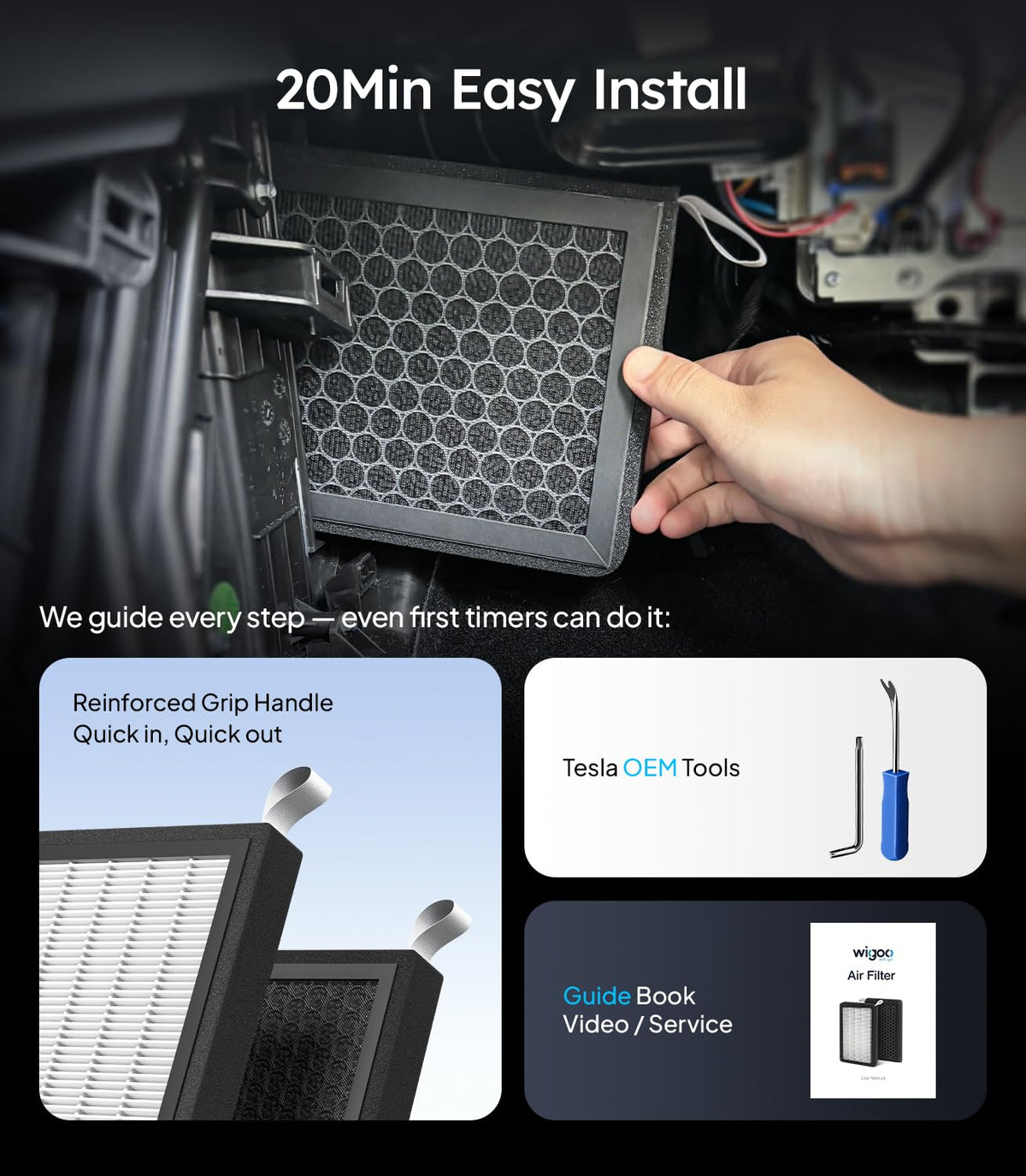 Wigoo in-car lifestyle shot showing fresher air for passengers