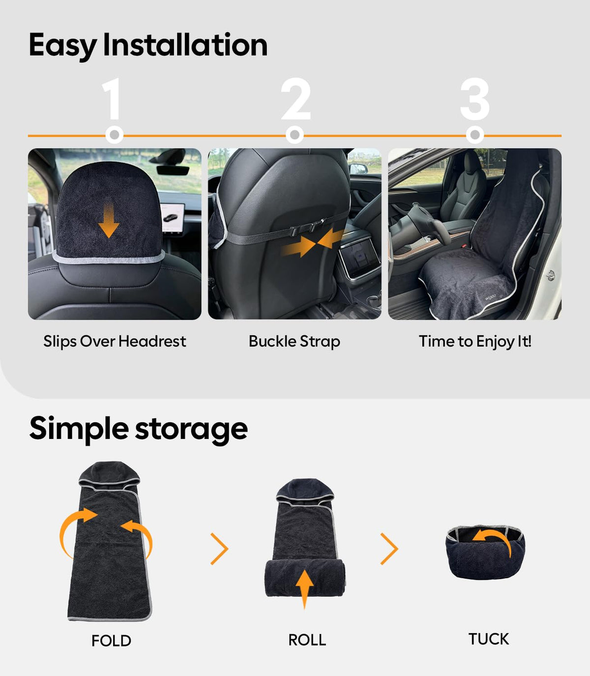 Wigoo towel folded next to gym bag ideal for gym-to-car convenience