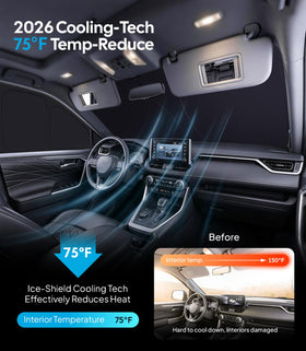 Wigoo rear passenger door shade in place providing darkness and sun protection