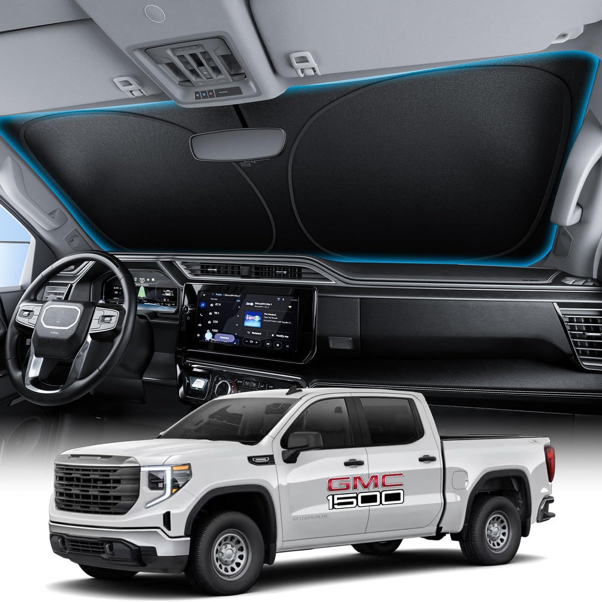 Wigoo front fit showing precise windshield coverage and heat reduction