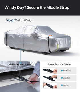 Wigoo compact folded cover in storage bag for easy transport