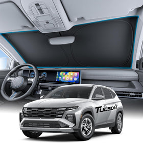 Wigoo front view shows custom fit and full windshield coverage benefit
