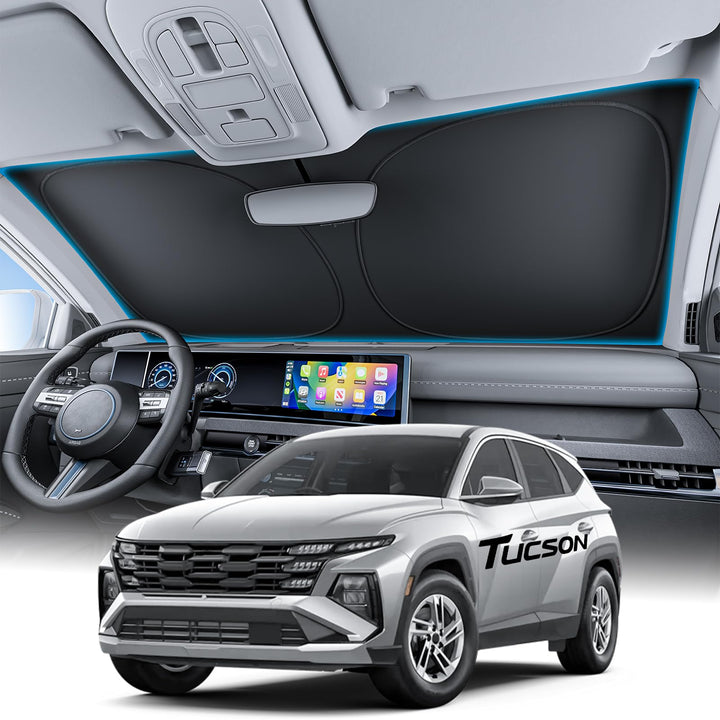 Wigoo front view shows custom fit and full windshield coverage benefit