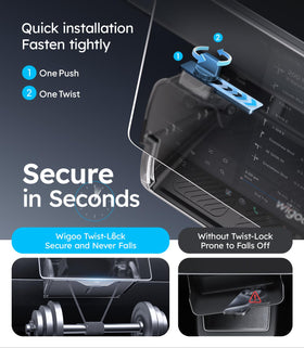 Wigoo size comparison with phone and wallet showing practical storage capacity