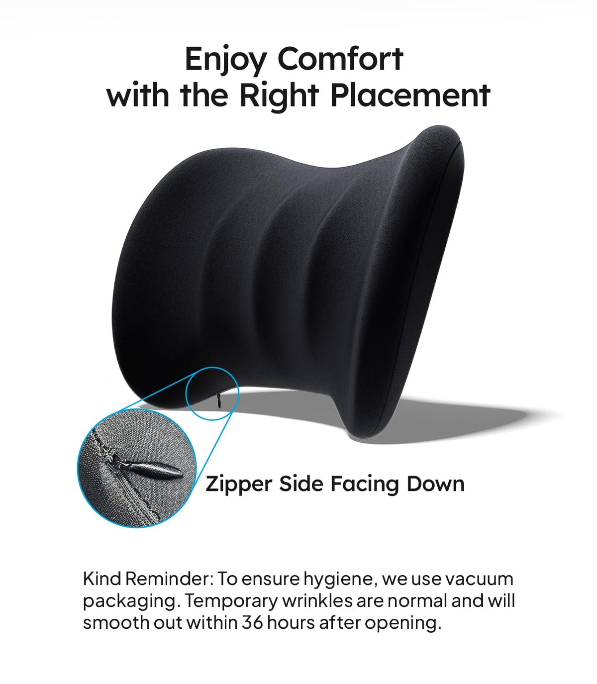 Wigoo vacuum-packed cushions unboxed recovering shape after opening