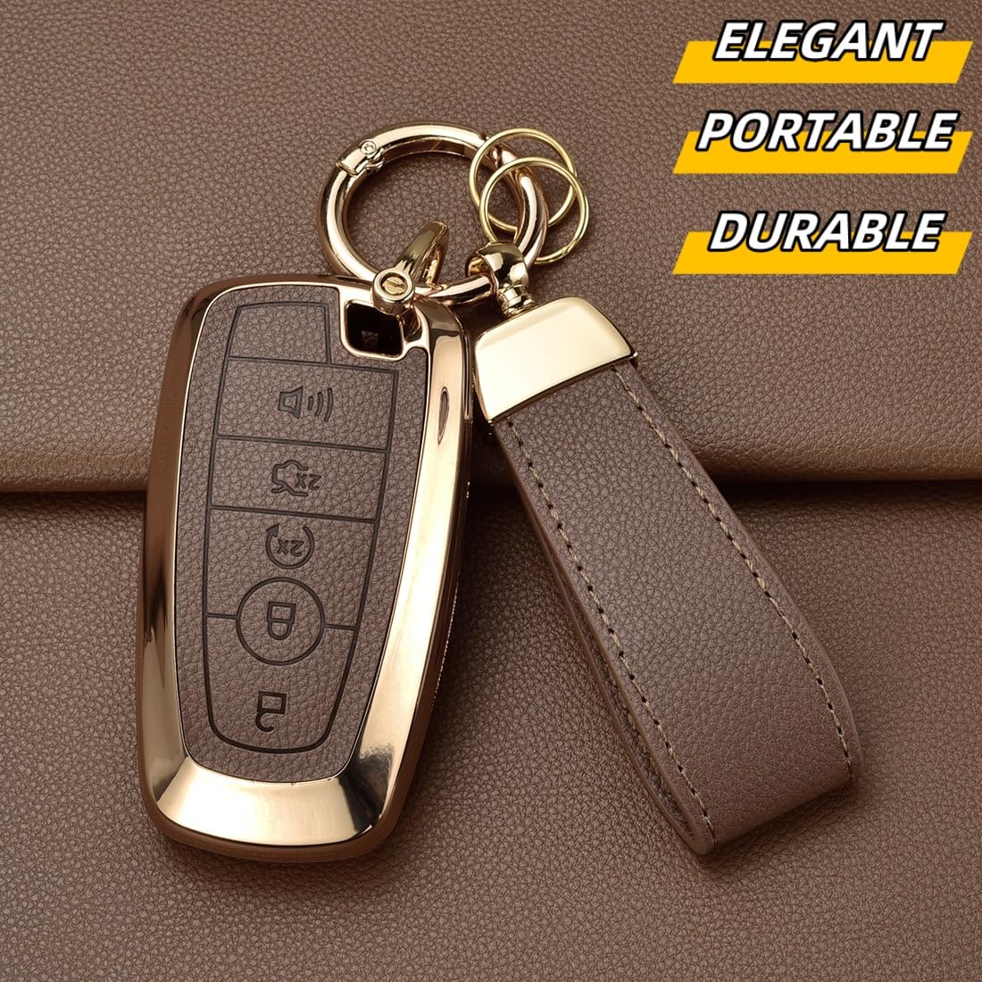 WiiLemz fit on a 5-button Ford fob showing accurate alignment and preserved function