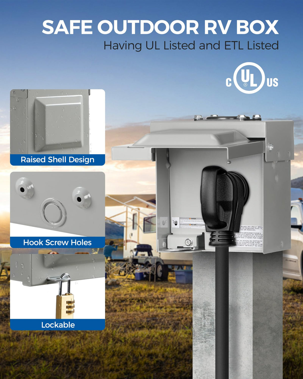WILAWELS bottom and rear knockouts for flexible conduit or cable entry options