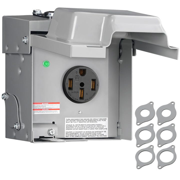 WILAWELS front panel outdoor box showing lockable weatherproof benefit
