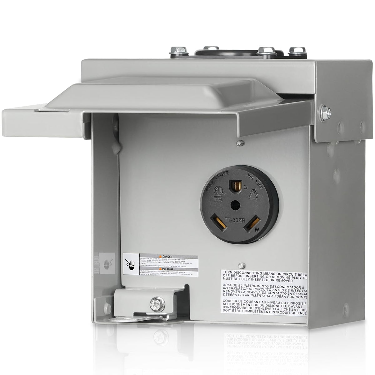 WILAWELS front view outlet box showing durable weatherproof construction and tidy appearance