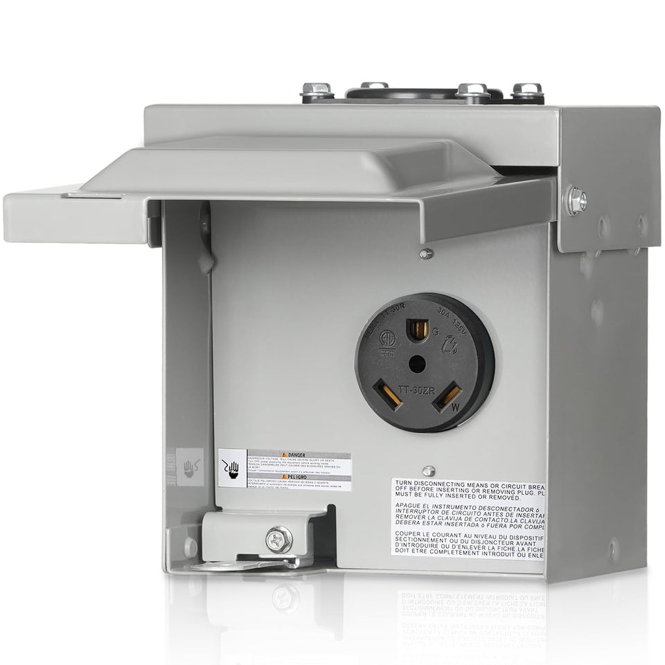 WILAWELS front view outlet box showing durable weatherproof construction and tidy appearance