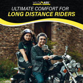 Wild Ass Smart Airgel in use by rider on cruiser improving ride comfort