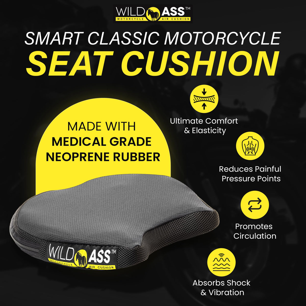 Wild Ass wide front-to-back cutout detail reducing pressure and improving comfort