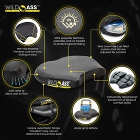 Wild Ass inflation valve close-up for adjustable firmness and shock control