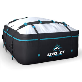 Wild Xplorer front view of rooftop bag showing secure weatherproof storage