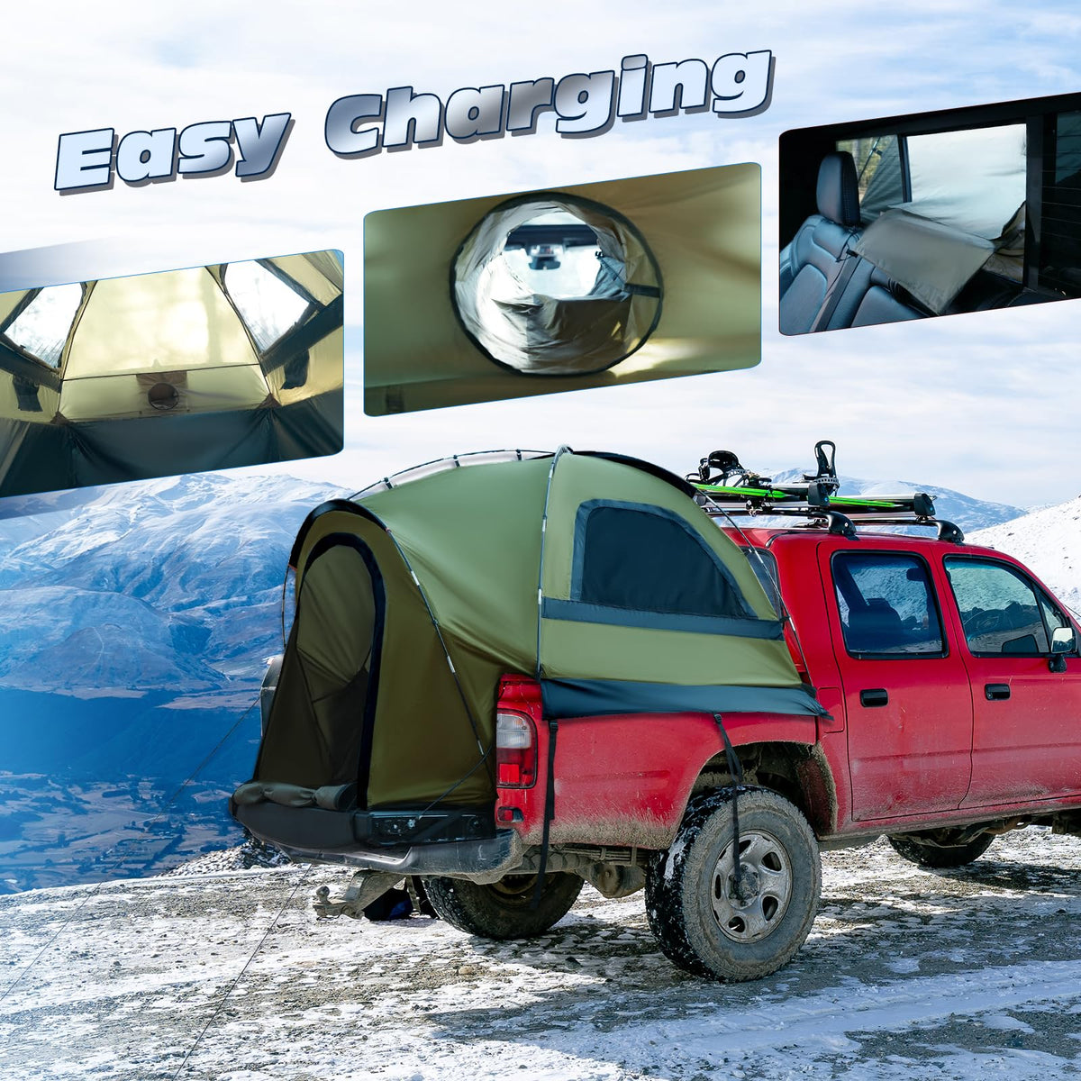 WildFinder interior with air mattress creating comfortable elevated sleeping