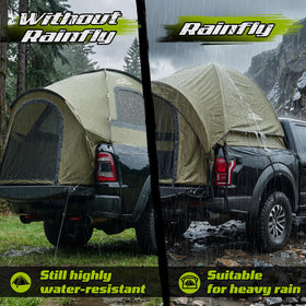 WildFinder lifestyle night campsite scene showing comfortable sleeping setup