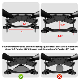 WILDROAD plastic saddle with top plate demonstrating secure crossbar protection