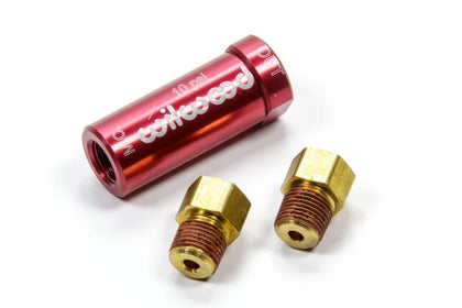Wilwood front view of 26013784 kit showing red anodized valves and fittings for improved pedal feel