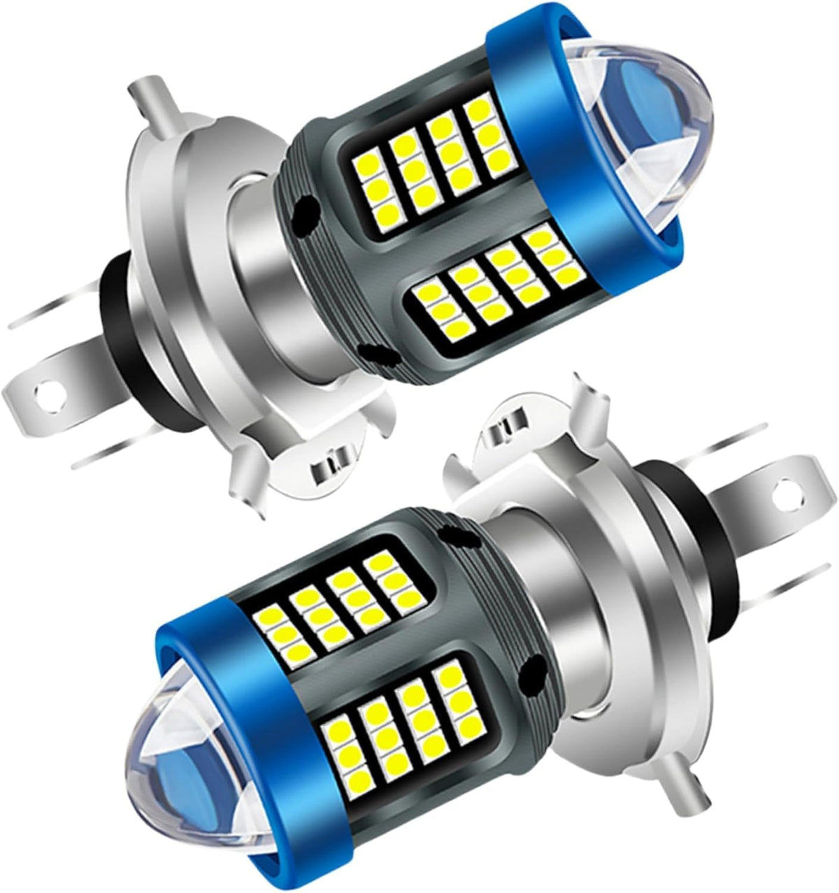 Windance front view H4 LED bulb showing bright focused beam benefit