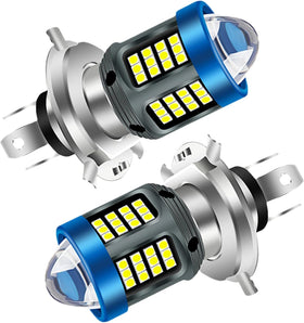 Windance front view H4 LED bulb showing bright focused beam benefit