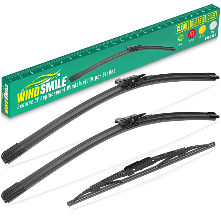 WINDSMILE front packaging showing included 24 and 21 inch blades and benefits