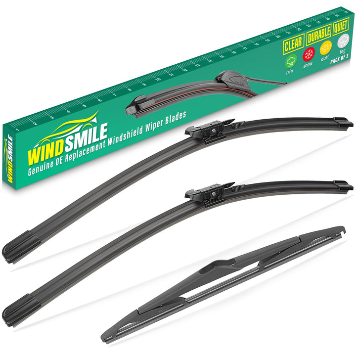 WINDSMILE front blades packaging showing included 28 inch pair and benefits