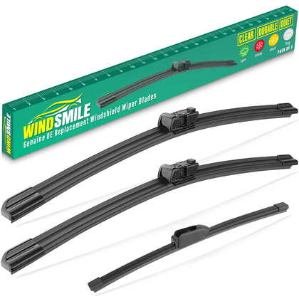 WINDSMILE front packaging for Jaguar F‑Pace showing complete blade set and benefits