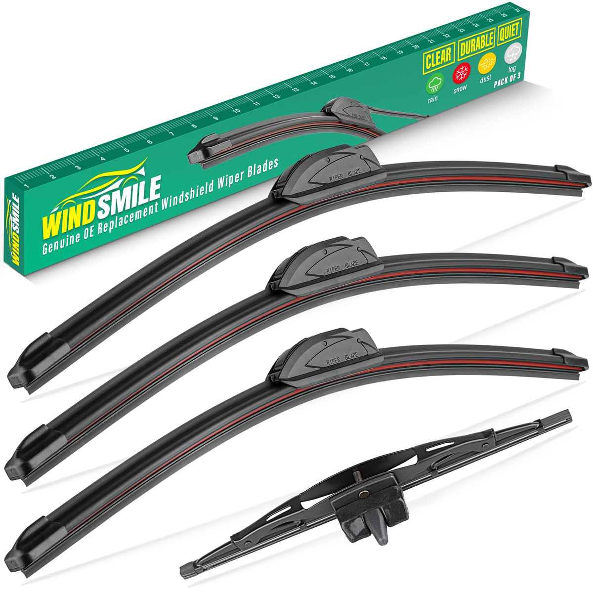 WINDSMILE front packaging for FJ Cruiser showing included blades and benefits