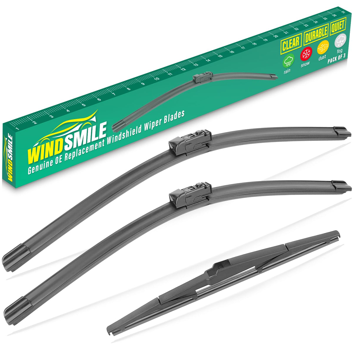 WINDSMILE front packaging showing replacement pair and fitment details