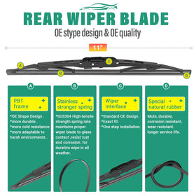 WINDSMILE blades installed on Buick Enclave windshield for easy-fit assurance
