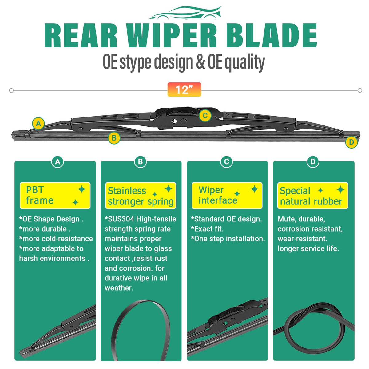 WINDSMILE front blades installed on Bolt EV improving visibility benefit
