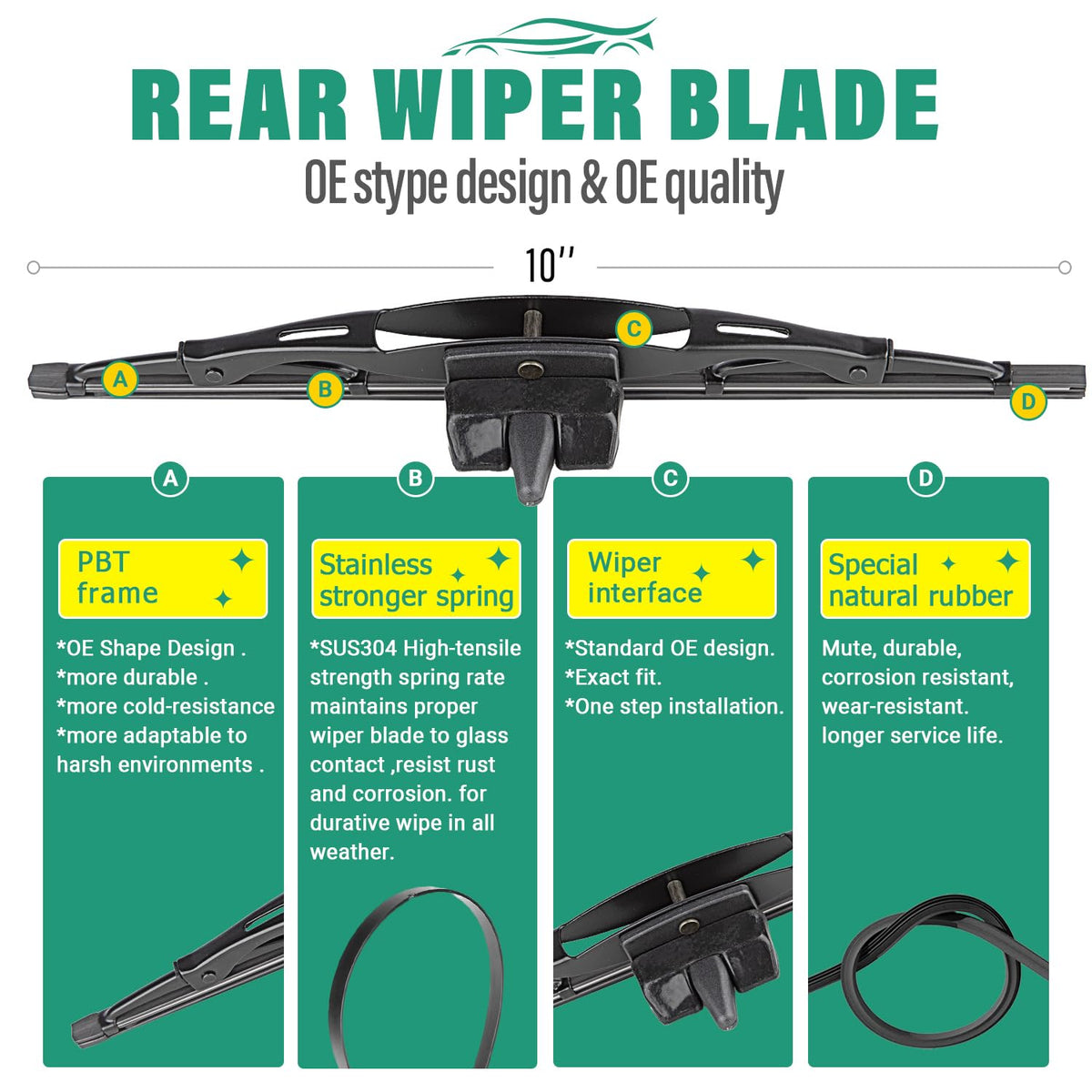 WINDSMILE installed front wiper on Toyota FJ Cruiser improving windshield visibility