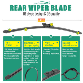 WINDSMILE installed front wipers on VW Golf demonstrating precise contact