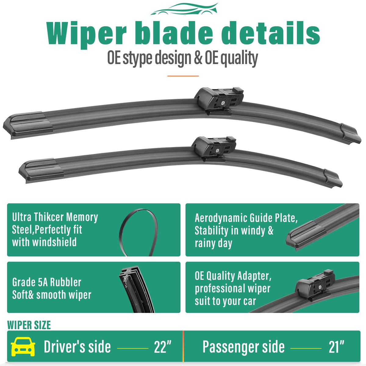 WINDSMILE blade mounted on Ford Maverick windshield showing perfect fit and visibility benefit