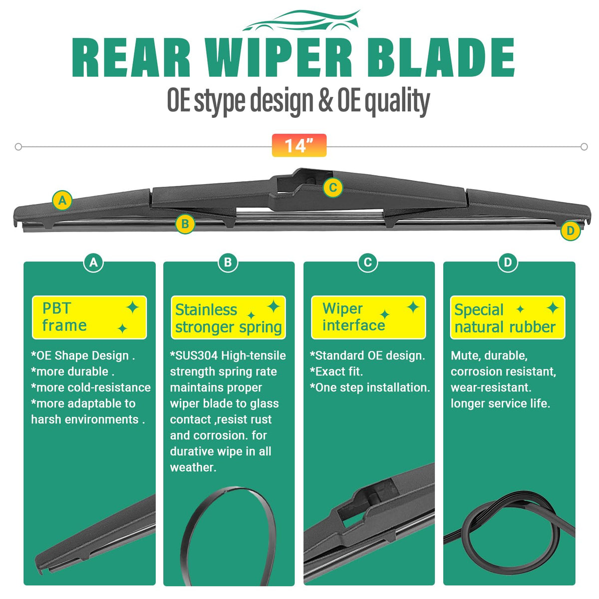WINDSMILE front blades installed on Jeep Cherokee for improved visibility